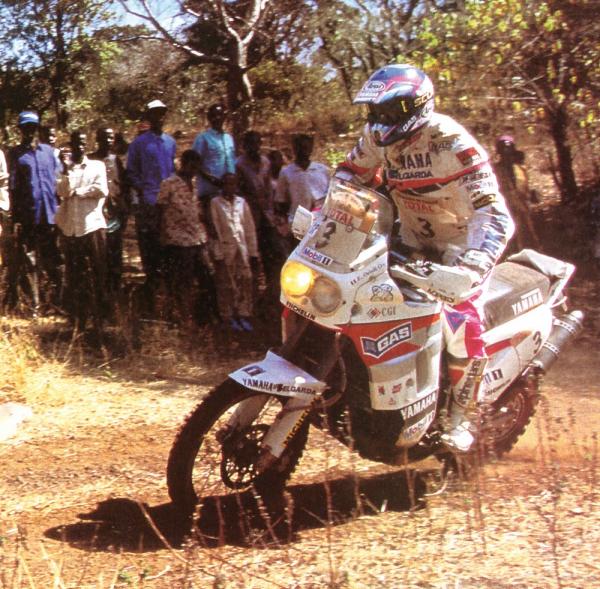 Edi Orioli sur XTZ850 - Dakar 1996